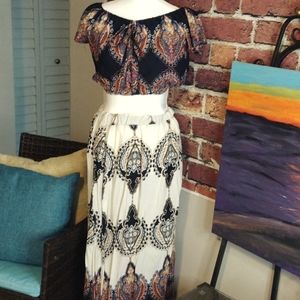 Two-piece maxi skirt and top
